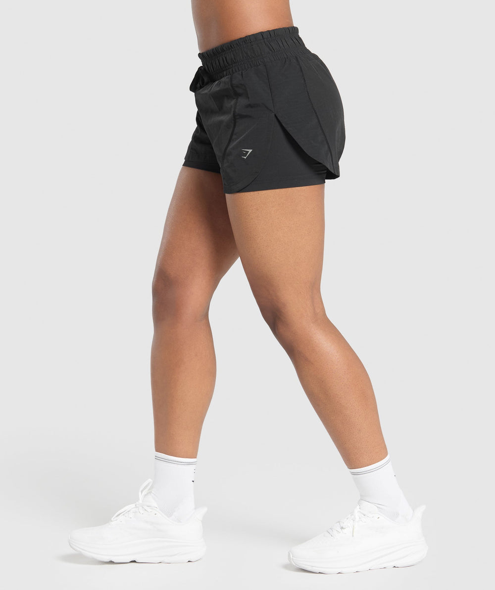 Running 2 in 1 Woven Shorts - Black