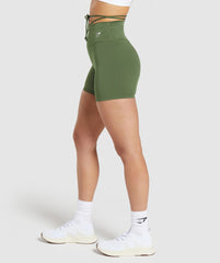 Ribbon Tie Waisted Short - Core Olive