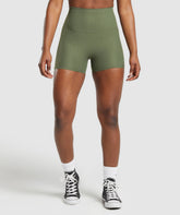 Ribbed Shorts - Core Olive