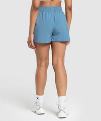 Pintuck Shorts - Faded Blue