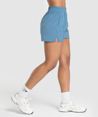 Pintuck Shorts - Faded Blue