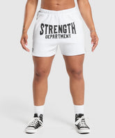 Strength Department Graphic Shorts - White