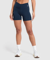 Everyday Front V Waistband Shorts - Navy