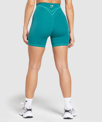 Stitch Feature Shorts - Ocean Teal