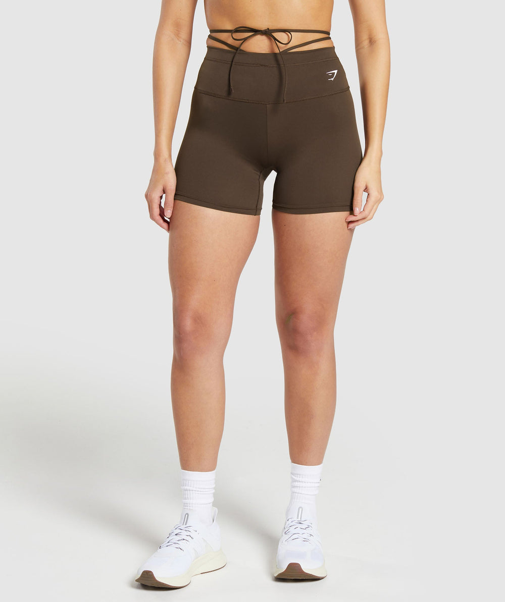 Ribbon Tie Waisted Short - Archive Brown