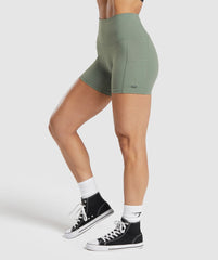 Legacy Logo Tight Shorts - Unit Green