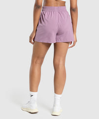 Pintuck Shorts - Soft Purple