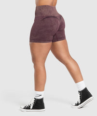 Gains Seamless Washed Shorts - Depth Purple