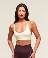 Everyday Seamless Racerback Sports Bra - Soft White