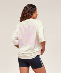Varsity Graphic Oversized T-shirt - Soft White