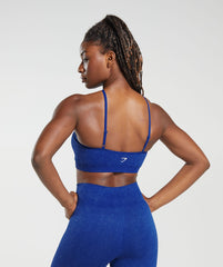 Adapt Fleck Seamless Halterneck Bralette - Cobalt Blue/Iris Blue