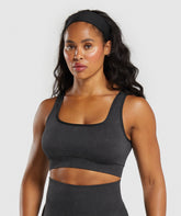 Adapt Fleck Sports Bra - Black/Smokey Grey