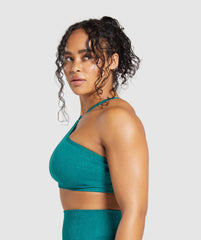 Adapt Fleck Seamless Halterneck Bralette - Ocean Teal/Artificial Teal