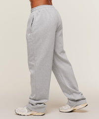 Training Fleece Straight Leg Short Pant - Light Grey Core Marl