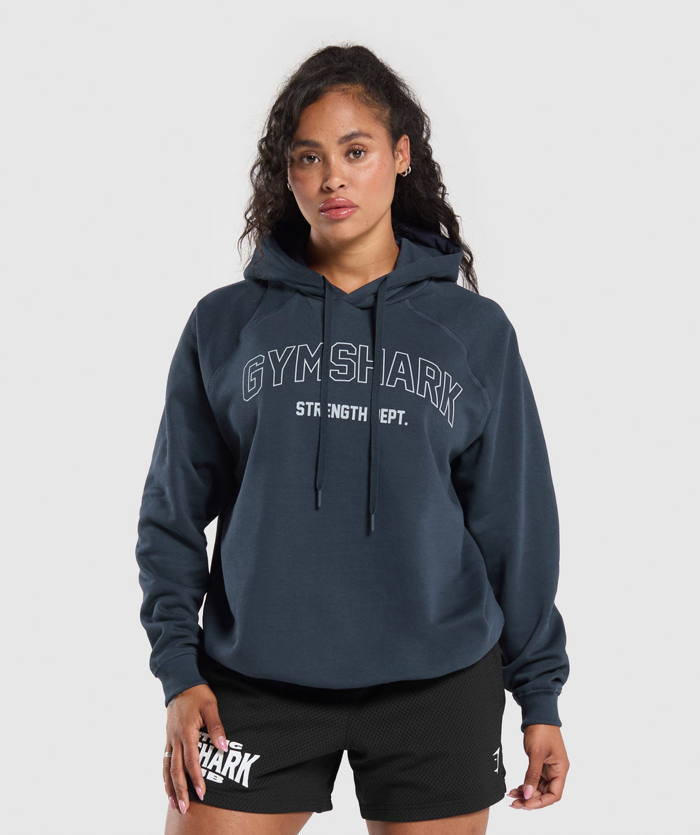 Strength Department Oversized Hoodie - Heavy Blue