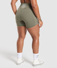Legacy Logo Tight Shorts - Base Green