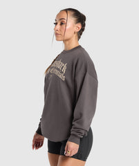 Lifting Essentials Oversized Sweatshirt - Greyed Purple
