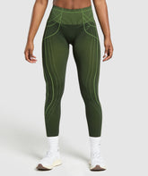 Apex Seamless Leggings - Trail Green/Energy Gelato Green