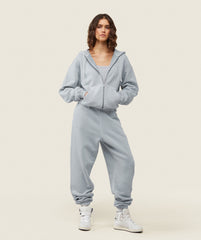 everywear Relaxed Zip Hoodie - Ice Grey