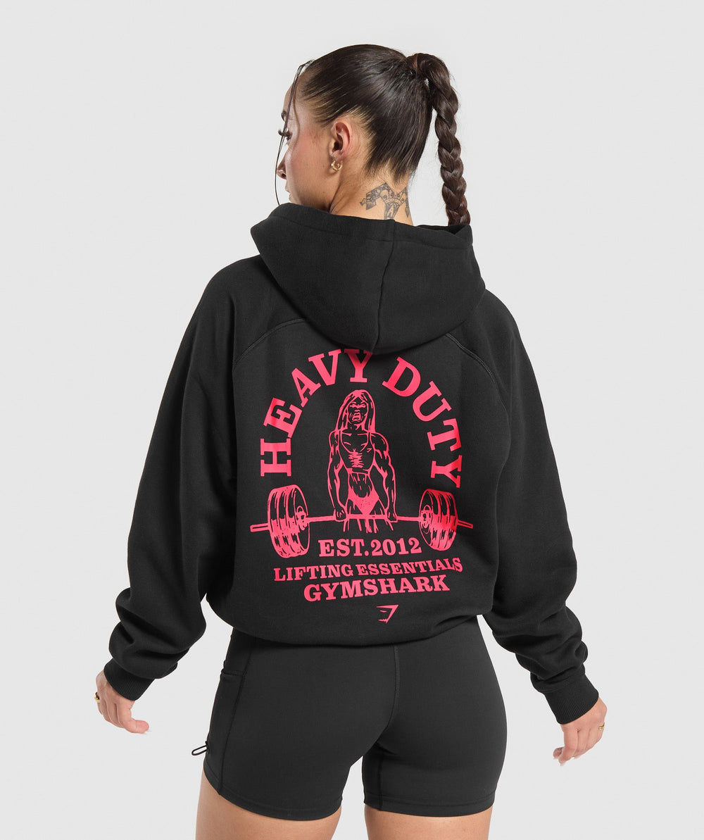 Heavy Duty Oversized Hoodie - Black