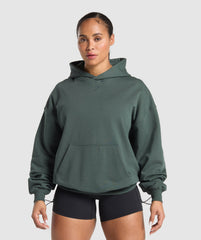 Retro Lifting Oversized Hoodie - Slate Teal