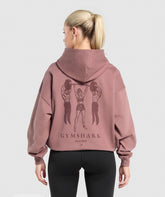 Retro Lifting Oversized Hoodie - Brick Brown
