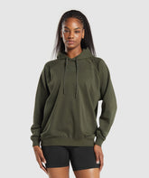 Block Oversized Hoodie - Winter Olive