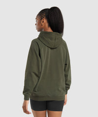 Block Oversized Hoodie - Winter Olive