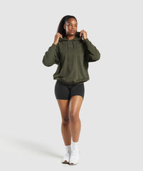 Block Oversized Hoodie - Winter Olive