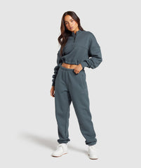 Heavyweight Loopback Sweat Pullover - Titanium Blue