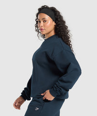 Lifting Club Oversized Sweatshirt - Navy