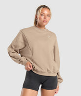 Rest Day Cotton Contour Pullover - Cement Brown