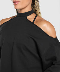 Superset Longline Sweatshirt - Black