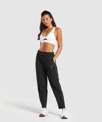 Tapered Woven Pants - Black