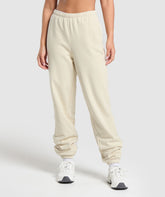 Fleece Joggers - Ecru White