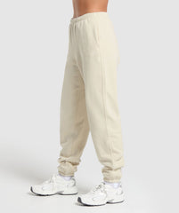 Fleece Joggers - Ecru White