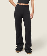 everywear Lightweight Fitted Flared Sweatpants - Black