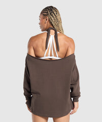Superset Longline Sweatshirt - Deep Brown