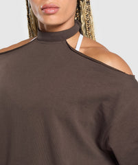 Superset Longline Sweatshirt - Deep Brown