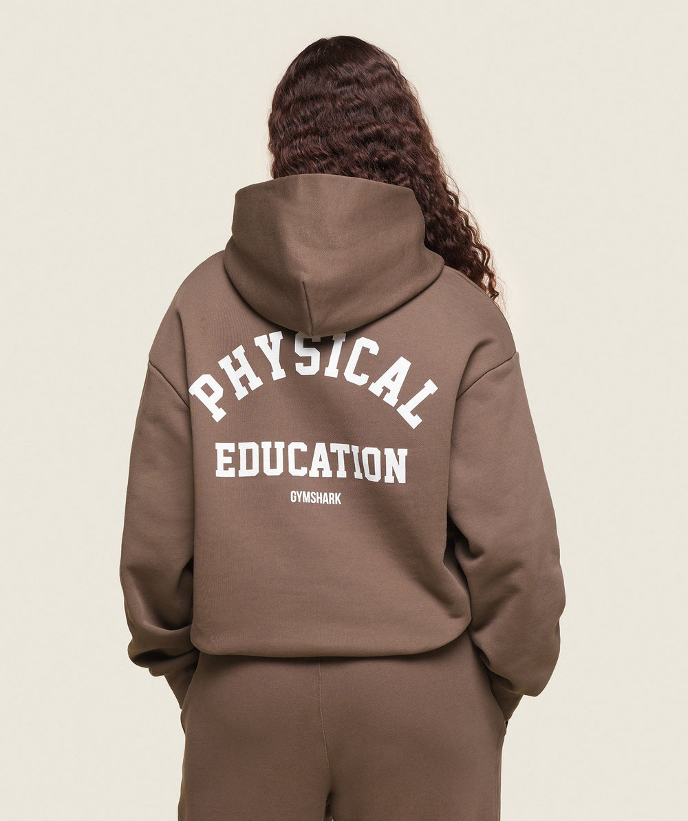 Phys Ed Logo Hoodie - Penny Brown
