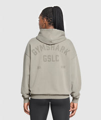 GSLC Graphic Oversized Hoodie - Linen Brown