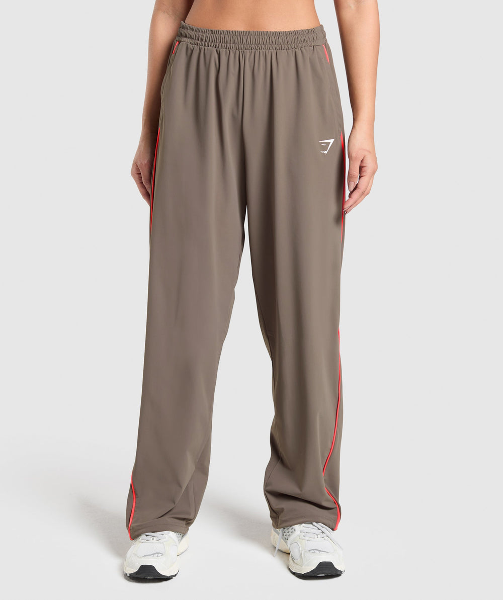 Stitch Feature Woven Pants - Camo Brown