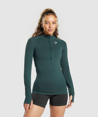 Vital 1/2 Zip - Woodland Green Marl