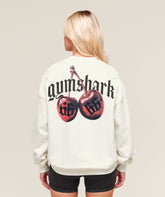 Cherry Graphic Oversized Sweatshirt - Soft White