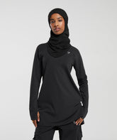 Long Line Long Sleeve Top - Black
