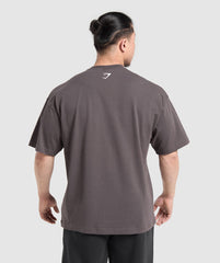 Strength Department Animal Oversized T-Shirt - Greyed Purple