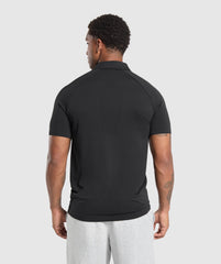 Seamless Polo Shirt - Black