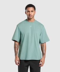 Rest Day Essentials Boxy T-Shirt - Celeste Blue