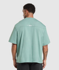 Rest Day Essentials Boxy T-Shirt - Celeste Blue