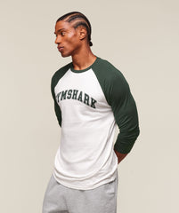 GSLC Raglan 3/4 Sleeve T-Shirt - Soft White/Trail Green